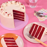 Classic Red Velvet Cake Crumbs & Doilies